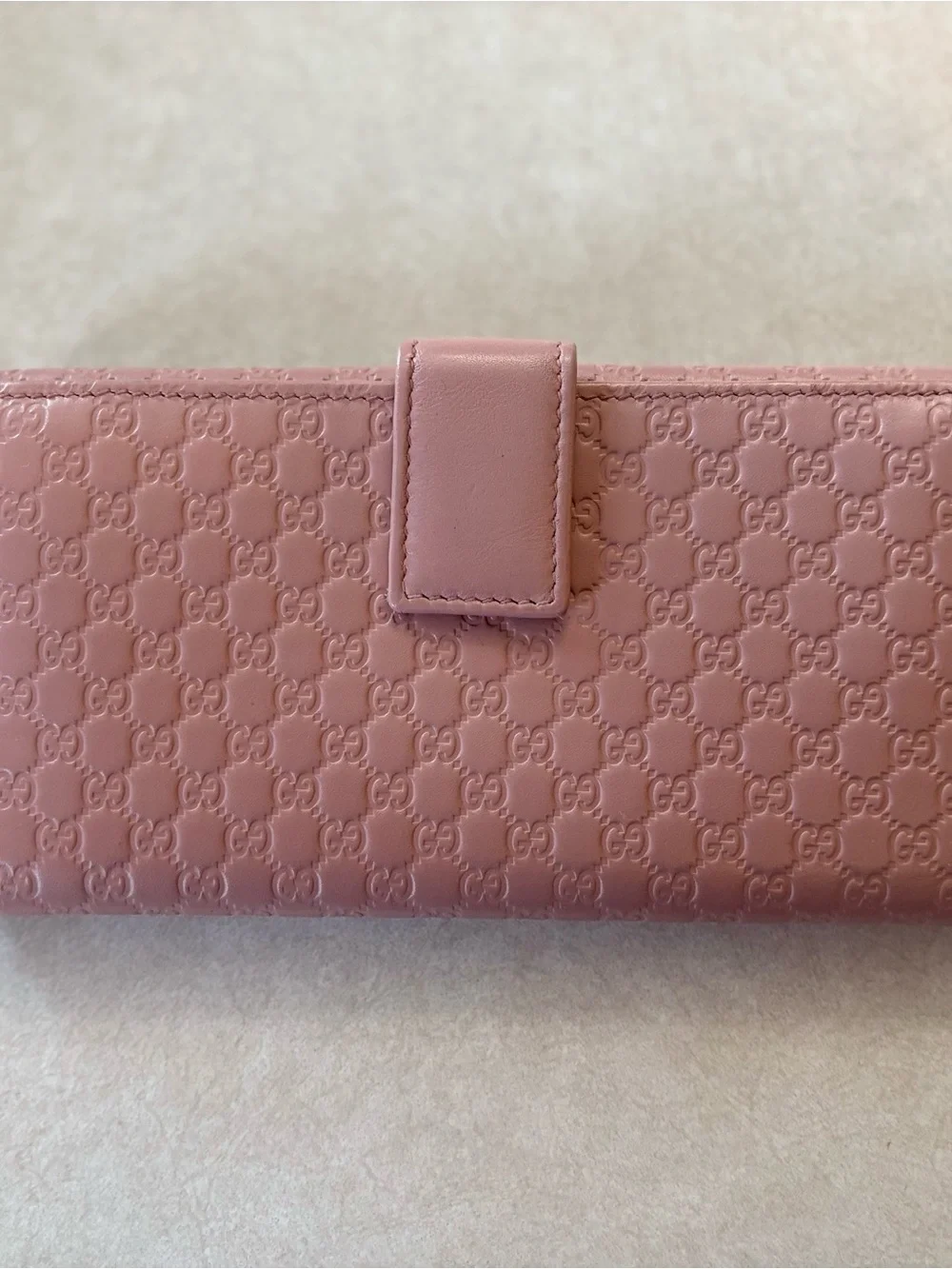 Gucci Blush Pink Embossed GG Leather Wallet - Picture 3 of 10